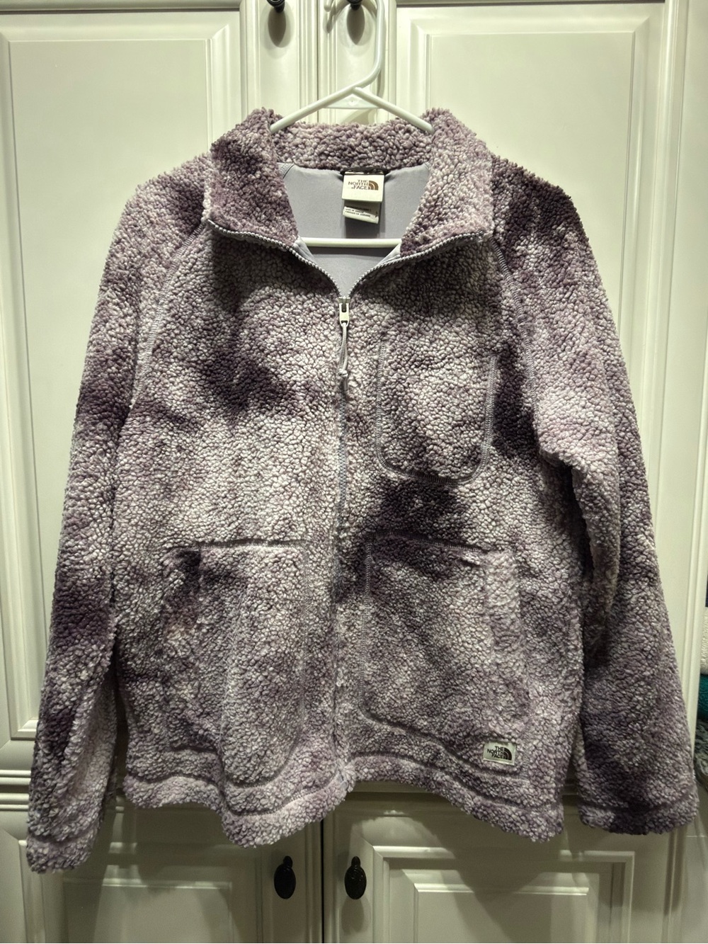 The North Face Plush Sherpa Zip-Up Jacket - Light Purple. Never Worn